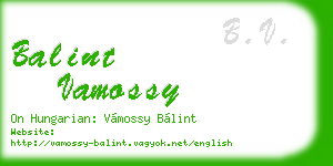 balint vamossy business card