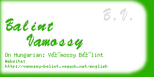 balint vamossy business card